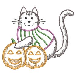 Halloween kitty Magician 08(Md) machine embroidery designs