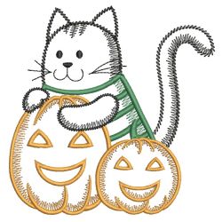 Halloween kitty Magician 09(Lg) machine embroidery designs