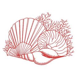 Redwork Seashells 03(Lg) machine embroidery designs