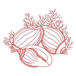 Redwork Seashells 10(Md) machine embroidery designs