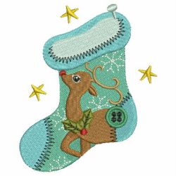 Patchwork Christmas Stockings 05 machine embroidery designs