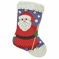 Patchwork Christmas Stockings 06 machine embroidery designs