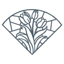 Redwork Stained Glass Flowers(Md) machine embroidery designs