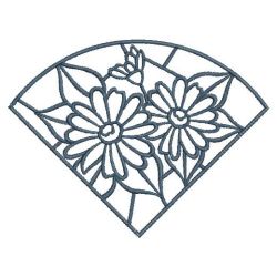 Redwork Stained Glass Flowers 05(Lg) machine embroidery designs