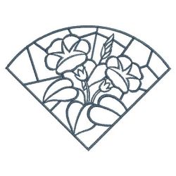 Redwork Stained Glass Flowers 07(Lg) machine embroidery designs
