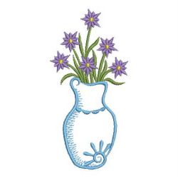 Vintage Floral Vases 01 machine embroidery designs