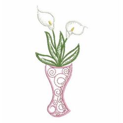 Vintage Floral Vases 04 machine embroidery designs
