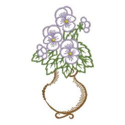 Vintage Floral Vases 06 machine embroidery designs