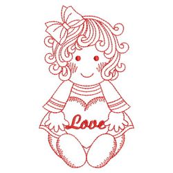 Redwork Holiday Ragdolls 03(Sm) machine embroidery designs