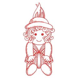 Redwork Holiday Ragdolls 05(Sm)