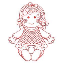 Redwork Holiday Ragdolls 07(Md) machine embroidery designs