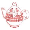 Redwork Easter Teapots 01(Md)