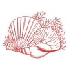 Redwork Seashells 03(Sm)