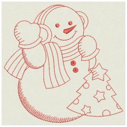 Redwork Snowmen 01(Sm) machine embroidery designs