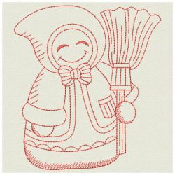 Redwork Snowmen 02(Lg) machine embroidery designs