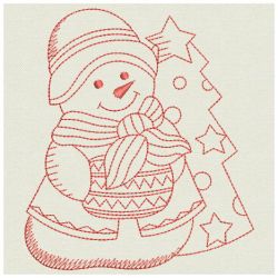 Redwork Snowmen 04(Lg)