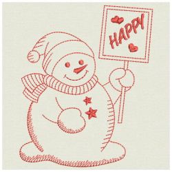 Redwork Snowmen 06(Lg) machine embroidery designs