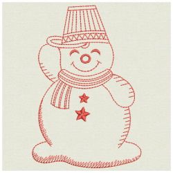 Redwork Snowmen 08(Md) machine embroidery designs