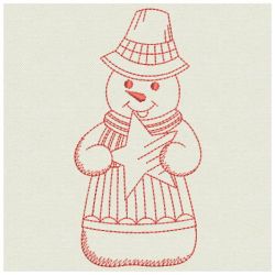 Redwork Snowmen 09(Sm) machine embroidery designs