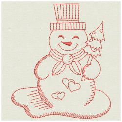 Redwork Snowmen 10(Sm) machine embroidery designs