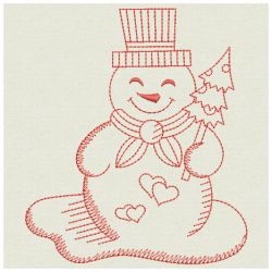 Redwork Snowmen 10(Sm)