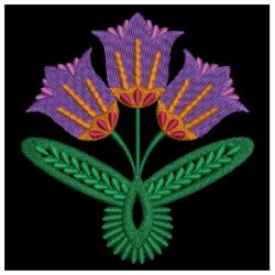 Elegant Folk Flowers 02 machine embroidery designs