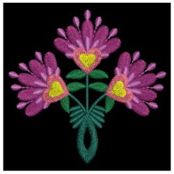 Elegant Folk Flowers 04 machine embroidery designs
