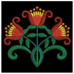 Elegant Folk Flowers 05 machine embroidery designs