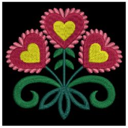 Elegant Folk Flowers 06 machine embroidery designs