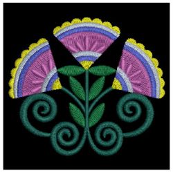 Elegant Folk Flowers 08 machine embroidery designs