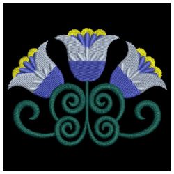 Elegant Folk Flowers 09 machine embroidery designs