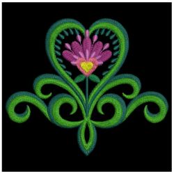 Elegant Folk Flowers Deco 04 machine embroidery designs