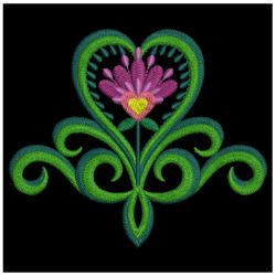 Elegant Folk Flowers Deco 04