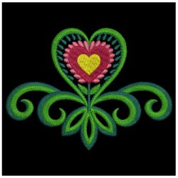 Elegant Folk Flowers Deco 06 machine embroidery designs