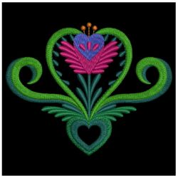 Elegant Folk Flowers Deco 10 machine embroidery designs