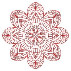 Redwork Round Symmetry Quilt 02(Md) machine embroidery designs