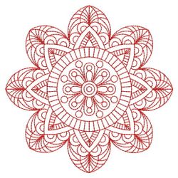 Redwork Round Symmetry Quilt 02(Md)