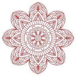 Redwork Round Symmetry Quilt 02(Sm)