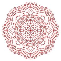 Redwork Round Symmetry Quilt 03(Sm)