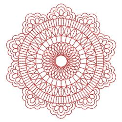 Redwork Round Symmetry Quilt 04(Md)