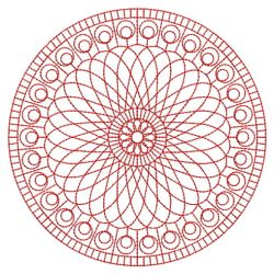 Redwork Round Symmetry Quilt 05(Sm)