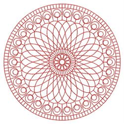 Redwork Round Symmetry Quilt 05(Md)