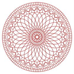 Redwork Round Symmetry Quilt 05(Md) machine embroidery designs