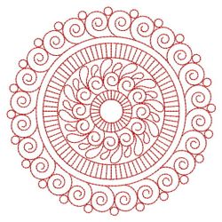 Redwork Round Symmetry Quilt 07(Md) machine embroidery designs