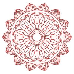Redwork Round Symmetry Quilt 09(Md)
