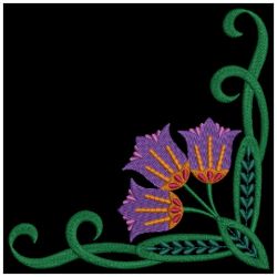 Elegant Folk Flower Corners 02(Sm) machine embroidery designs