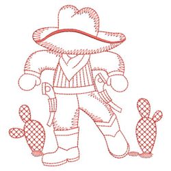 Redwork Cowboy(Md) machine embroidery designs