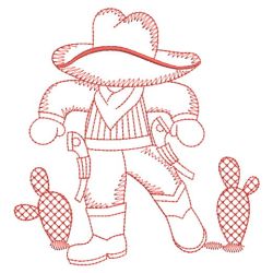 Redwork Cowboy 01(Sm) machine embroidery designs