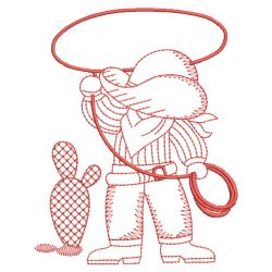 Redwork Cowboy 06(Sm) machine embroidery designs