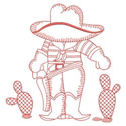 Redwork Cowboy 09(Sm) machine embroidery designs